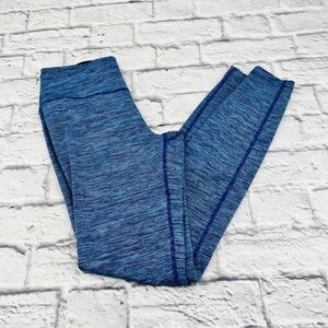 Nike Dri Fit Compression Active Leggings Small Space Dye Blue Elastic Waistband